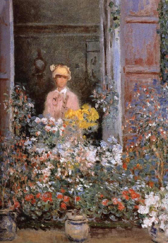 Claude Monet Camille at the Window Spain oil painting art
